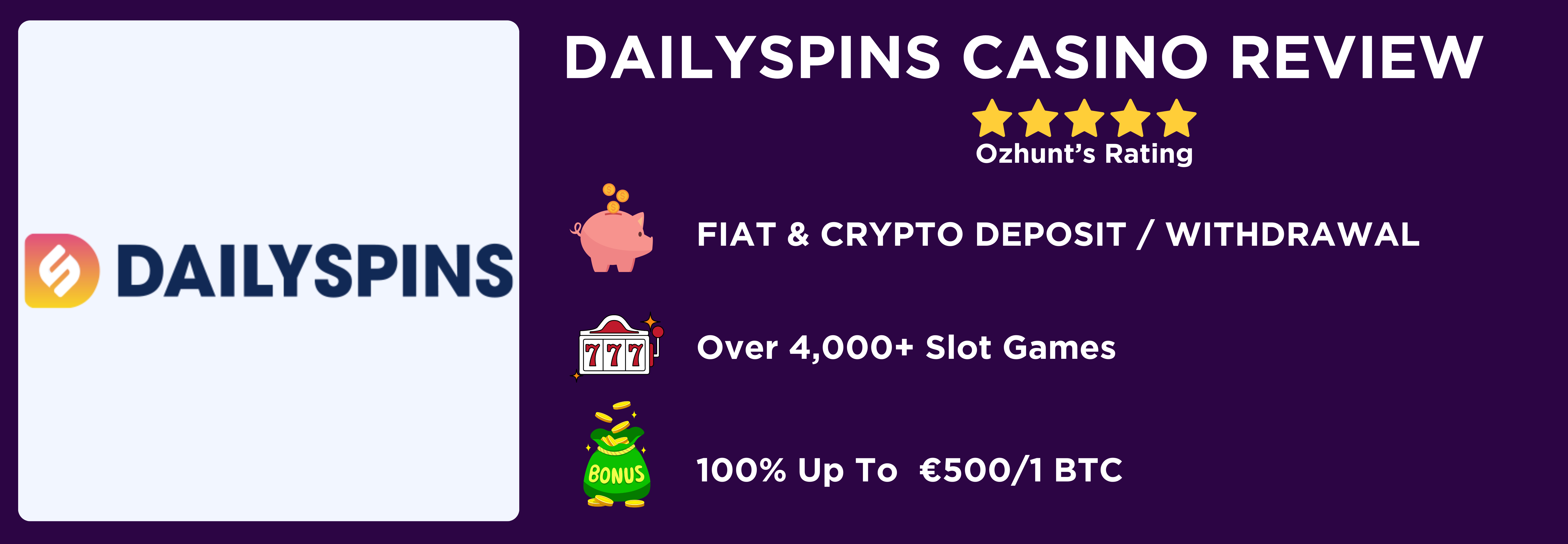 Dailyspins Casino Review | Ozhunt Casino Reviews